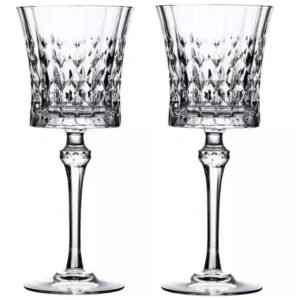 Stylish Curve Wine Glass, Red & White Wine Glass 190 ML Set of 2 Elegant Bar Glassware for Champagne Glasses, Whiskey, Water,Juice,Beer, Cocktails and Mixed Drinks and Brandy Glasses