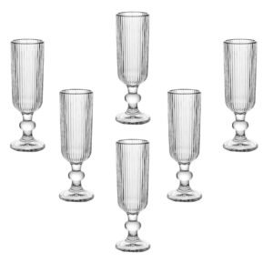Red Wine Glass 150 ML Elegant Bar Glasses for Champagne Glass Water, Juice, Beer, Drinks and Cocktails and Mixed Drinks Stylish and Unique Brandy, Dessert Wine Glasses (Long Wine6)