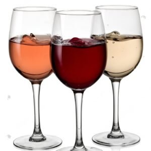 MZP Italian Premium Glass Crystal Long Stem Wine Glasses, 400 ml, Red or White Wine Glass, Bordeaux Wine, Lead-Free, Dishwasher Safe, Ultra Slim, Set of 2 (400 ml, 2)