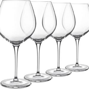 PrimeWorld 350 ml Set of 2 pcs Red Wine and White Wine Luxurious Wine Glass for Brandy Whiskey Scotch Champagne Juice