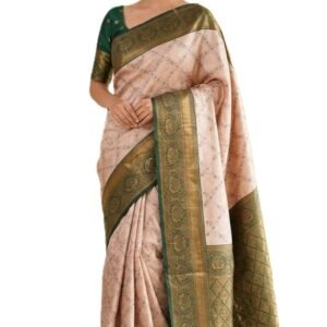 Pandadi Saree Women's Soft Banarasi Silk Zari Weaving Saree With Unstitched Blouse Piece