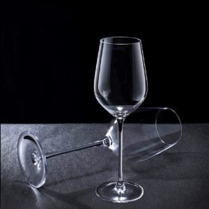 Set of 2 Wide Rim, Crystal Balloon Cabernet Wine Glass Plain Red Wine Glass Ideal for White or Red Wine | Party Glass Clear Glass 350ML | Pack of 2
