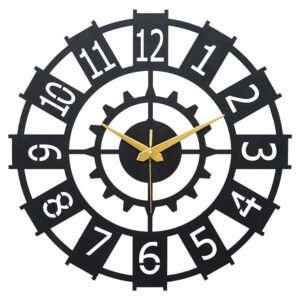 Reyox Stylish Metal Analog Wall Clock – Elegant Antique Design for Living Room, Bedroom, Office, Kitchen & Home Décor | Fancy Big-Size Modern Wall Watch (40 CM)