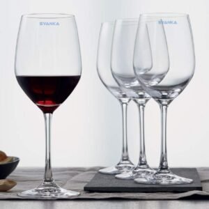 SYANKA Italian Premium Glass Wine Glass - Set of 4, Clear, 360ml