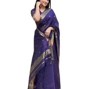 Anjaneya Sarees Woven Cotton Silk Designer Kanjivaram Saree With Blouse