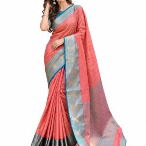 Womens Festive Special Banarasi Silk Saree with Blouse Piece | Shubho Pujo | Navaratri | Wedding