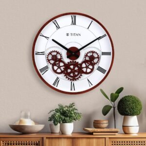 Titan Clocks - Gears of Time - Brown (43x43)