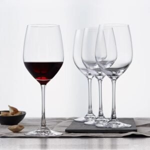 Italian Premium Wine Glasse Set of 6 | 360 ML Crystal Clear Glass for White or Red Wine Champagne Brandy Burgundy Cocktail Party | Best Gift, Transparent Unique Tablewares
