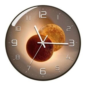 TEKCOOL Wall Clock 12" Silent Quartz Decorative Wall Clock Non-Ticking Classic Digital Clock Battery Operated Round Easy to Read Handheld Complete Home/Kitchen/Bedroom(419)