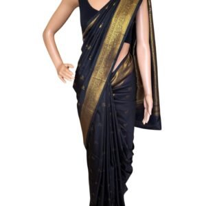 Banarasi Soft Silk Saree with Blouse – Traditional Woven Saree, 5.5 Meter Saree with 0.8 Meter Blouse Piece, Dry Clean Only, Wedding & Festive
