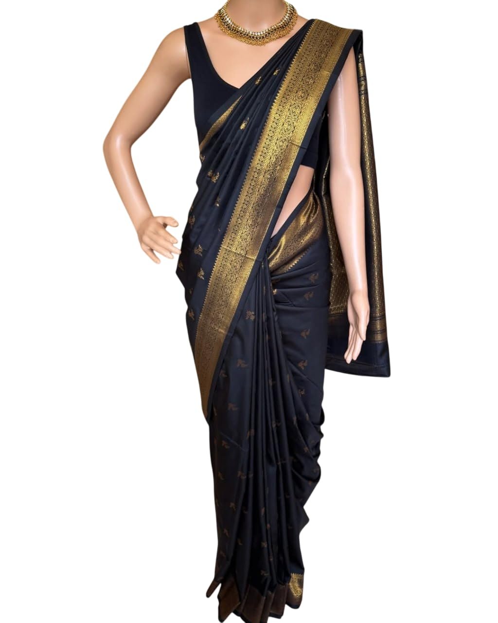 Banarasi Soft Silk Saree with Blouse – Traditional Woven Saree, 5.5 Meter Saree with 0.8 Meter Blouse Piece, Dry Clean Only, Wedding & Festive