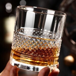 Italian Premium Whiskey Glasses Set of 6 | 320ML Imported Bar Glass | Old Fashioned Tumblers Perfect for Scotch, Whisky, Juice, Bourbon, Wine, Cocktail (Classic, 6)
