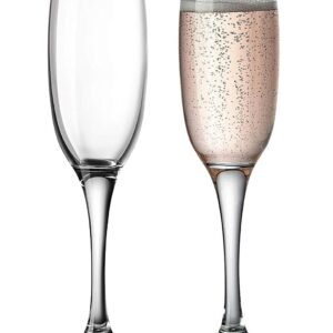 Crystal Red Wine Glass Non Lead Viola Champagne Flute (Clear, 200 ml) Set of 2