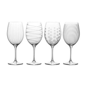 Mikasa Cheers Bordeaux Wine Glass, 24-Ounce, Set of 4