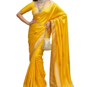 Anjaneya Sarees Woven Designer Kanjivaram Banarasi Silk Saree With Blouse