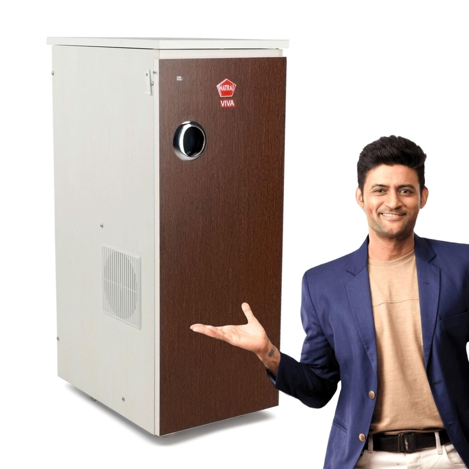 Natraj Aatamaker Viva Atta Chakki (Viva Automatic) Brown, Stainless Steel Hopper