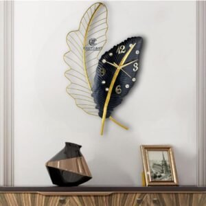 Craft2lance 24-Inch (60 cm) Metal Analog Wall Clock | Black Decorative Art Sculpture for Home, Office, Living Room, Bedroom, Restaurant & Café