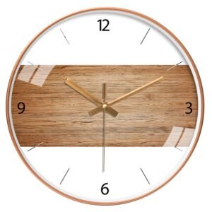 STAR WORK Quartz 12 Inches Premium Wall Clock for Home Stylish Latest Modern Design | Non Ticking Silent Wall Clock - Zero Sound & Disturbance Analog Clock White Wooden Clock