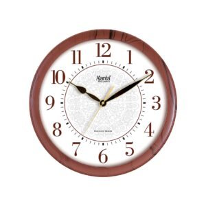 Ajanta Quartz Plastic Real Silent Sweep Movement Designer Clock (Brown, 341x51x341mm)
