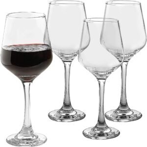 PrimeWorld Disnovera Frysta 300 ml Crystal Wine Glass Red Wine, White Wine Glass Brandy, Burgundy,Margarita Glass for Parties Occassion Home Bar (2)