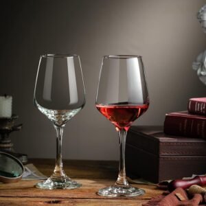 Red Wine Glass 350ml European Style Crystal Clear Glass (Set of 2)