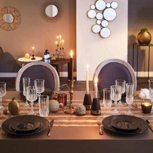 Glass Wine Glass Set - 4 Pieces, Clear, 220 ml