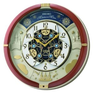Seiko Elegant Melody in Motion Brown Round Plastic Analog Musical English Numbers Home Decor Wall Clock (Size: 39 x 9.6 x 39 CM | Weight: 2100 gram | | Color: Brown)