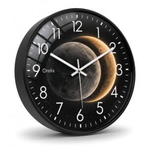 Analog Wall Clock for Home Decor Silent Quartz Non-Ticking Round Wall Watch