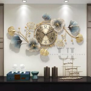 Metal Wall Clock Big Antique Decorative Stylish Latest Watch & Decoration Design For Home Decor Interior Gold For Bedroom Living Room Dining Office Farm Cafes Restaurant Hotels House Hall Item 70cm
