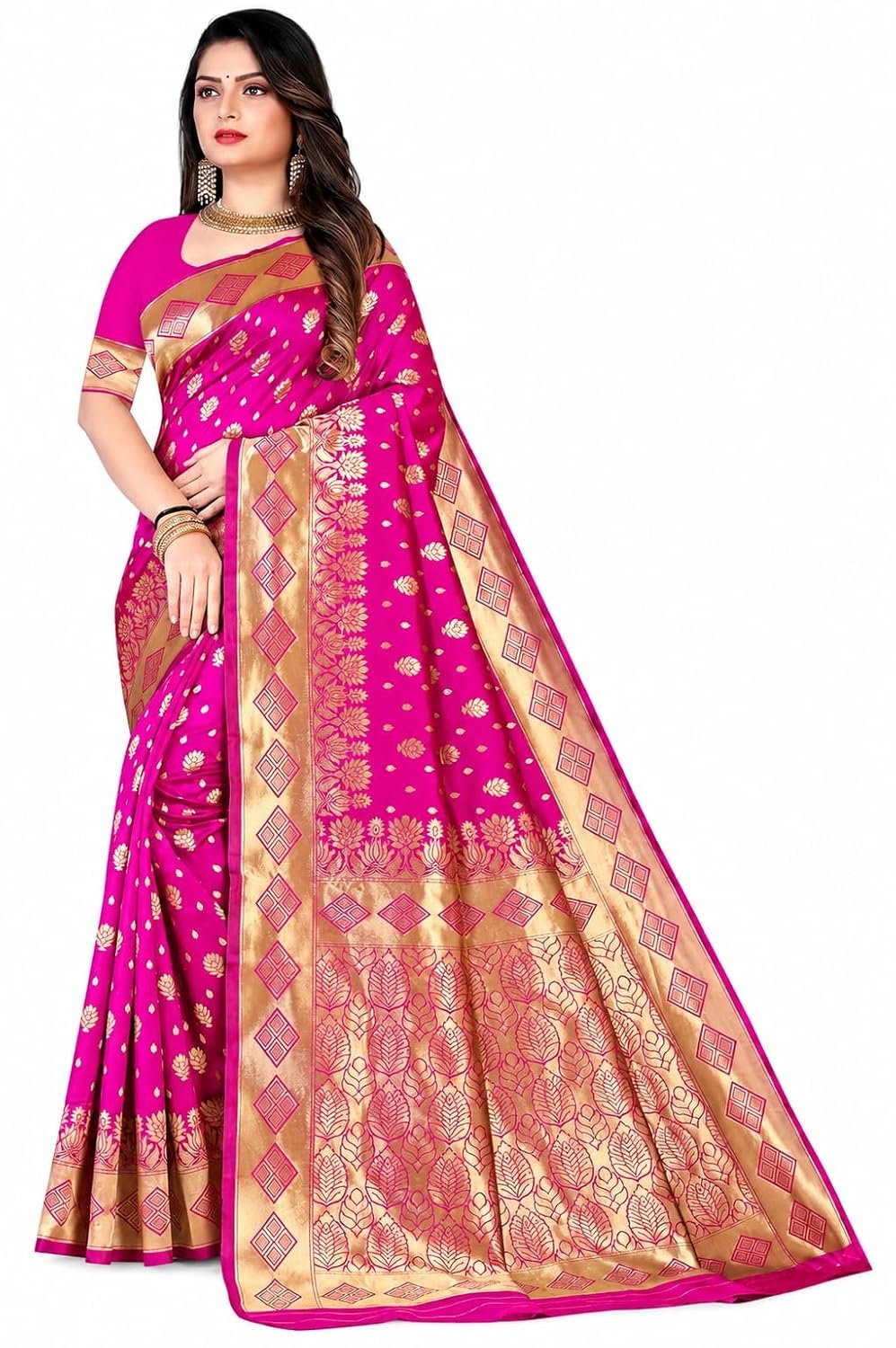 Women's Banarasi Saree Pure Kanjivaram Silk Saree for Women for all special occasions like festivals, party, weddings
