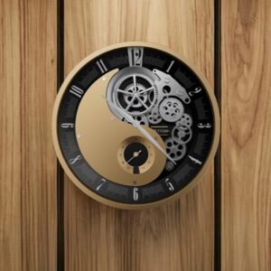 Titan Metal Gear Clock : Yin Yang Gears | Metal Gear Wall Clocks with a Contemporary Look| 460 * 76 mm | W0122MA01