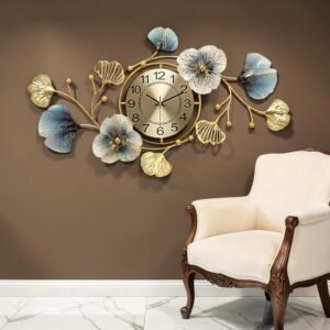 URBAN INSPIRATIONS Metal Wall Clock Big Antique Decorative Stylish Latest Watch & Decoration Design for Home Decor Interior Gold for Bedroom Living Room Dining, Restaurant Hotels House Hall Item 70cm