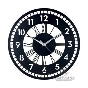 Craft2lance Wall Clock Decor Art Sculpture for Home Office Living Room Bedroom Restaurant Cafe' (16 Inches/ 40 Cms)