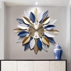 Craft2lance 24-Inch (60 cm) Multicolor Metal Analog Wall Clock | Decorative Art Clock Sculpture for Home, Office, Living Room, Bedroom, Restaurant & Café