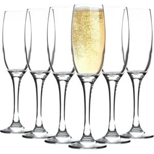 Red Wine Glass Elegant Bar Glass for Champagne, Water, Juice, Beer, Drinks, Cocktails, and Mixed Drinks; Stylish and Unique Glass 170 ml (Set of 6)