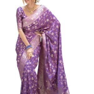 Yashika Women's Pure Kanjivaram Silk Saree Soft Banarasi Style Wedding With Blouse Piece | Saree For Women | New Sari