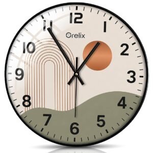 Wall Clock for Living Room - Silent Wall Clock with Quartz Movement