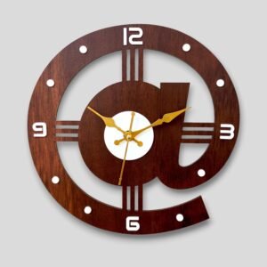 cozyloom Modern Wooden Wall Clock for Living Room Decorative Analog Wall Clock with Wooden Design for Home Office Bedroom Wall Décor (Brown, Round Design)