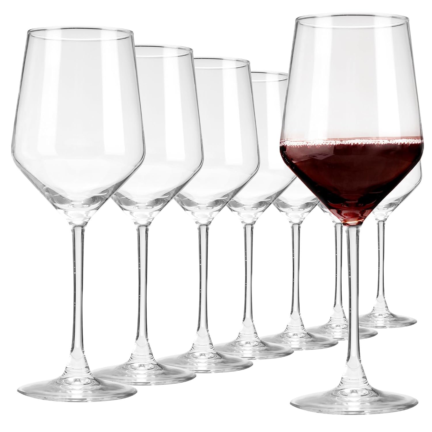 Red Wine Glasses, Set of 8, 17 oz, Bordeaux Wine Glasses, Wedding Housewarming Gift