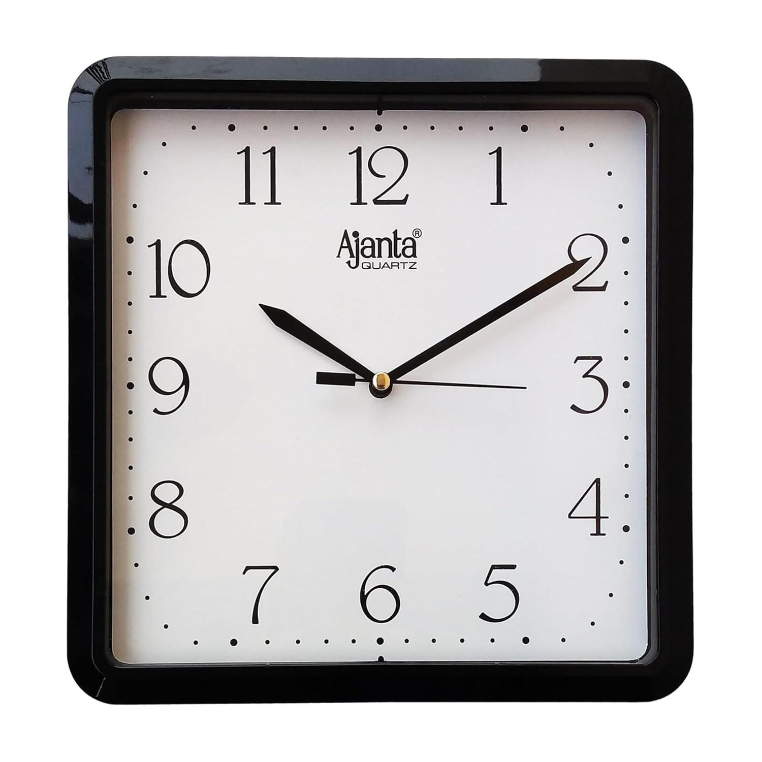 Ajanta Plastic Abstract Analog Wall Clock (21.6 Cm X 21.6 Cm X 3.2 Cm, Black)