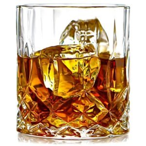 Italian Premium Whiskey Glasses Set of 6 | 320ML Imported Bar Glass | Old Fashioned Tumblers Perfect for Scotch, Whisky, Juice, Bourbon, Wine, Cocktail (Opera, 6)