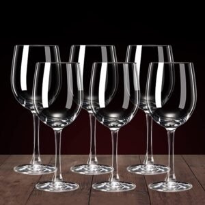 Premium Classic Wine Glasses Set of 6 | Clear, 465 ML, Ideal for Red or White Wine Glass, Lead-Free Crystal