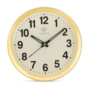 Sehaz Artworks Wall Clock for Hall | Clock for Home | Ivory - 20x20 CM