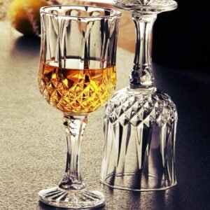 Crystal Wine Glass - Transparant (230ML Rajwadi Glass, 2 Piece)