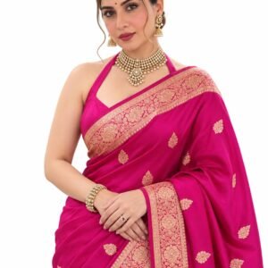 Shasmi Women's pure kanjivaram silk sarees latest banarasi saree for woman soft sari party design wear pattu cotton with blouse piece wedding sadi new ladies 2026 collection