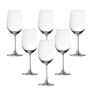 Ocean Red Wine Glass Set, 425ml, Set of 6,Transparent