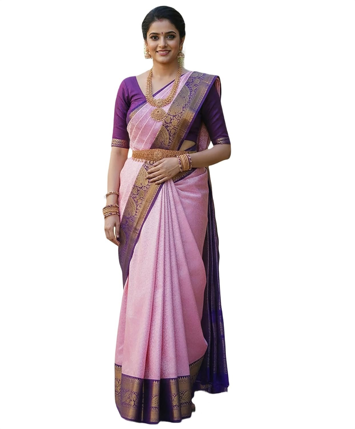 Anjaneya Sarees Banarasi Silk Kanjivaram Designer Saree With Blouse