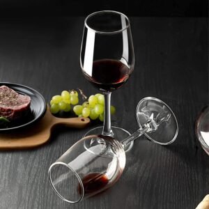 Crystal Clear 310 ml Red Wine and White Wine Glasses Perfect for Parties, Gifts,Housewarming,Weddings,Aniversary Set of 2
