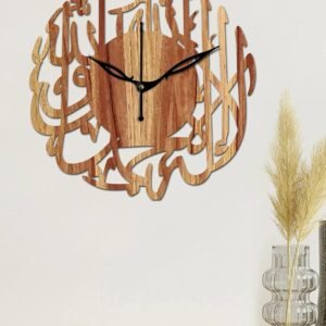 Yami MDF Wood Analog 25 cm X 25 cm Wall Clock (Beige, Without Glass, Small Size) | Wall Clock 005 - Beige -1