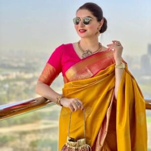 Anjaneya Banarasi Silk Sarees Women Kanjivaram Saree With Blouse